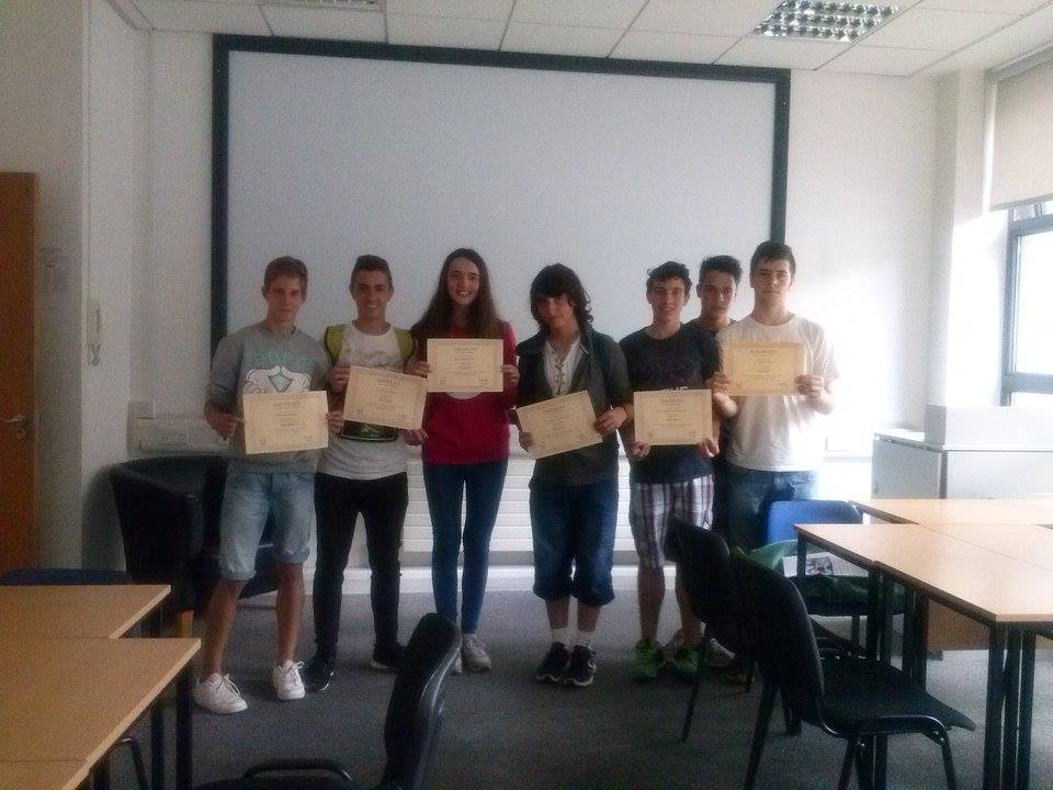students with Cambridge English Certificates